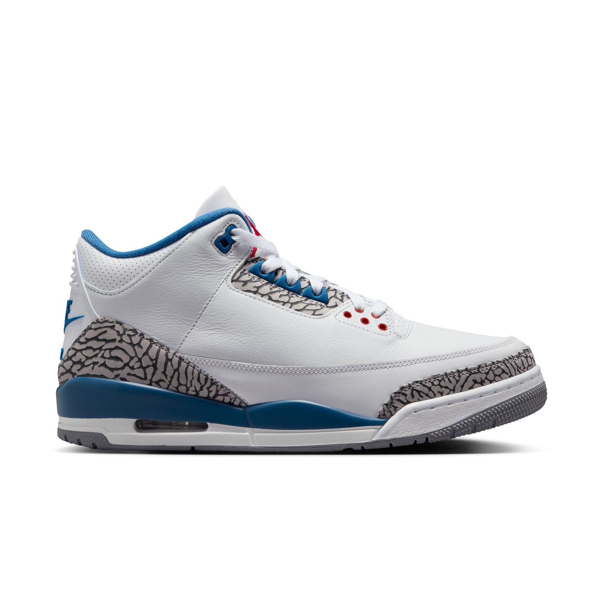Jordan 3 Retro "True Blue" Men's Shoe - WHITE/FIRE RED/TRUE BLUE